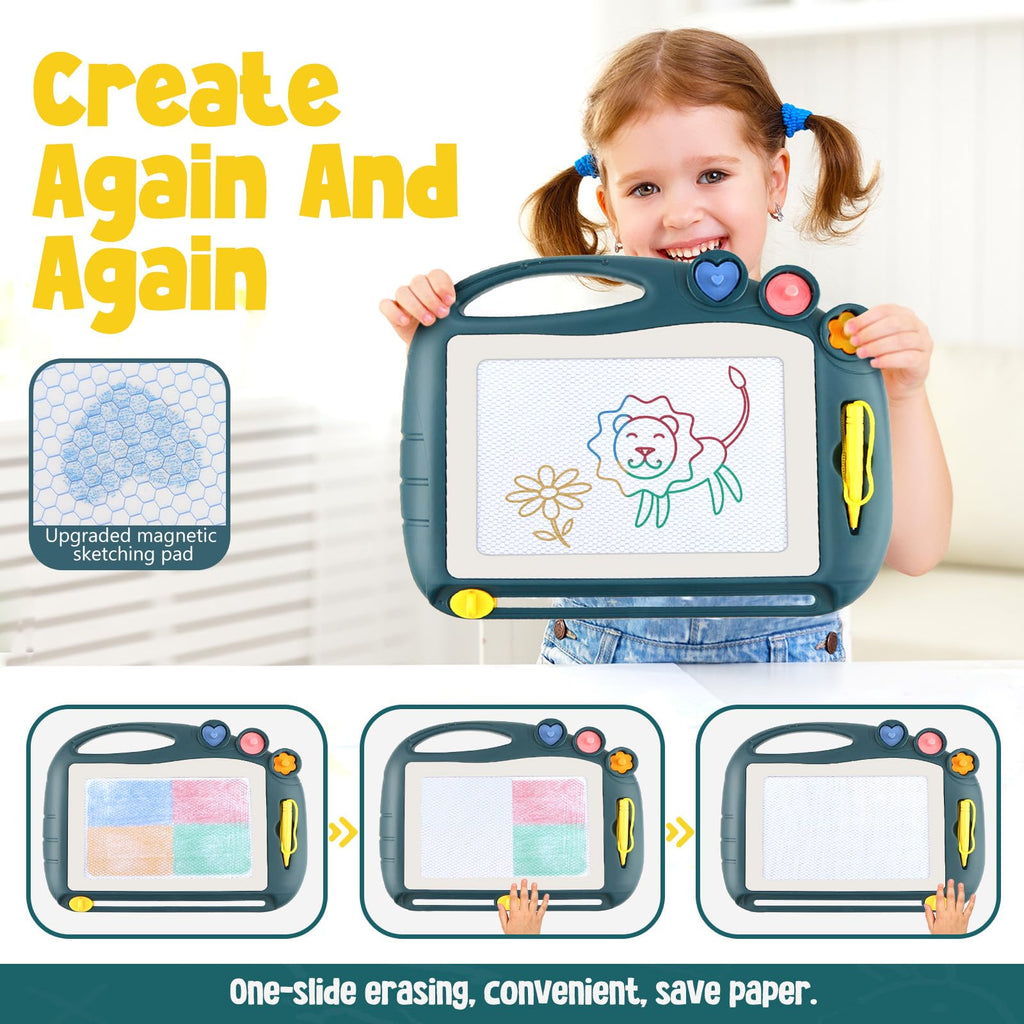 Magnetic Drawing Board, Toddler Toys for Age 1 2 3 Boys Girls, Toddler Drawing Board, Birthday Easter Christmas Halloween Kids Toy Gifts for Boys and Girls