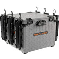 YakAttack BlackPak Pro 13" x 13" Fishing Crate with 3 Rod Holders - Battleship Grey | Compact Tackle Storage Box & Gear Organizer for Kayaks | Lightweight, Durable & Customizable Marine Accessory