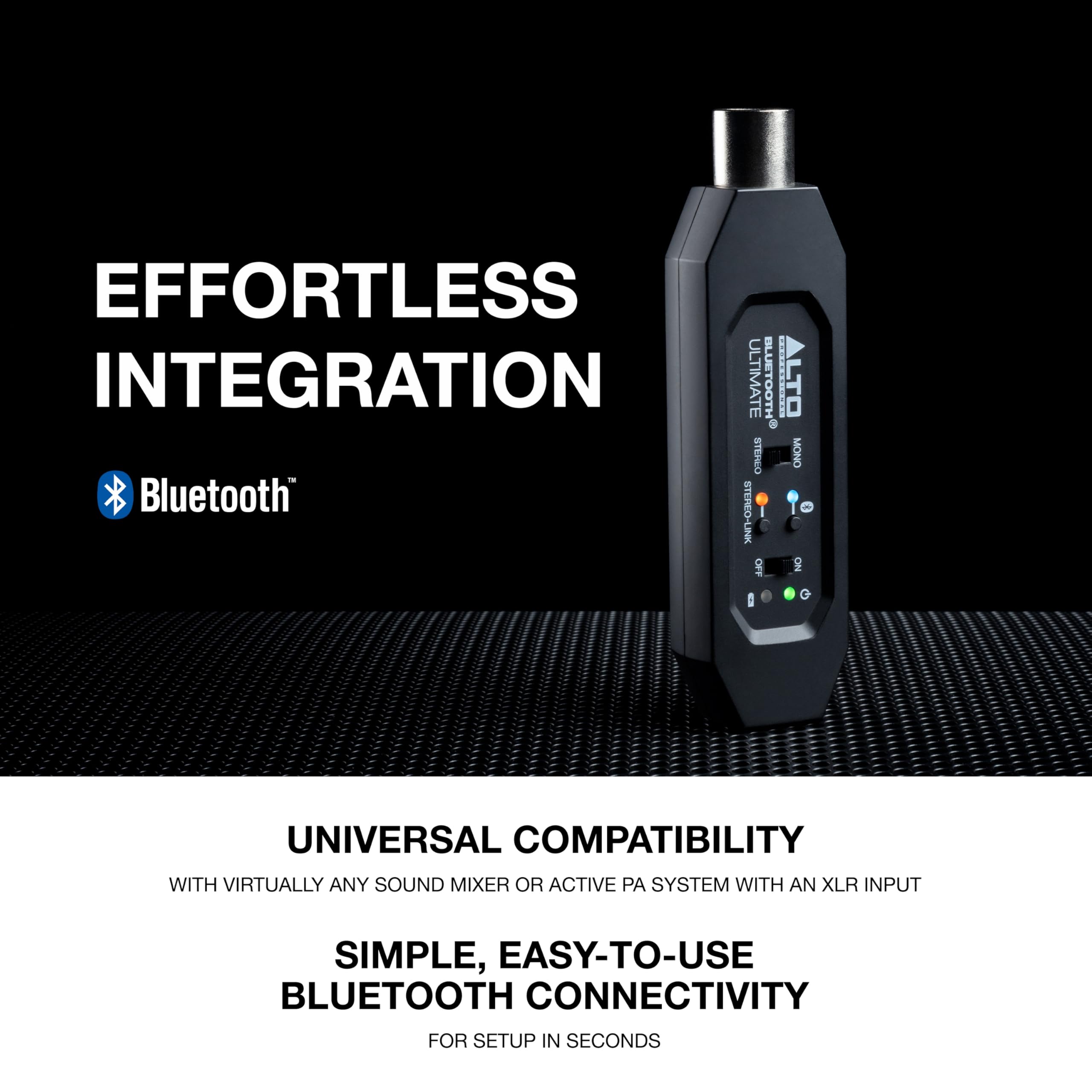 ALTO Bluetooth Total 2 XLR Equipped Rechargeable Bluetooth Receiver for Mixing Desk Audio Mixer Setups and Active PA Systems