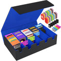 AOBOPLE Trading Card Storage Box,3200+ Card Box Storage with 24 Dividers and 4 Foam Supporters PU Leather Magnetic Cards Deck Case for MTG TCG Magic and Sport Cards,Great Gift for Card Collectors