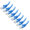 Cable Matters 1Gbps 8-Pack Snagless Short Cat 5e Ethernet Cable - 1ft, Gigabit Cat5e Cable, Cat5e Ethernet Cord, Black