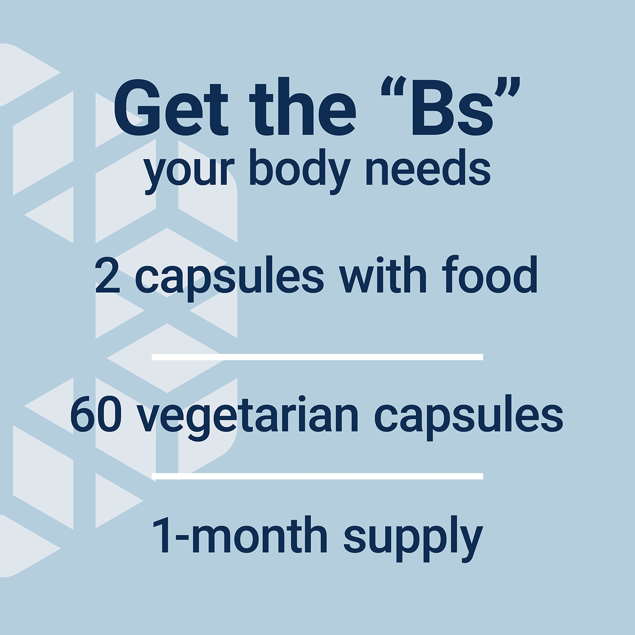 Life Extension BioActive Complete B-Complex, Heart, Brain and Nerve Support, Healthy Energy, Metabolism, Complete B Complex, 60 Vegetarian Capsules
