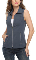 MISS MOLY Women's Lightweight Vest Casual Zip Up Utility Vest Hiking Golf Sleeveless Jackets with Pockets