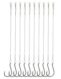 Circle Hooks Rigs Saltwater Steel Leader Wire, 25pcs Heavy Duty Circle Hook with Leader Wire Bass Catfish Fishing Lure Rig
