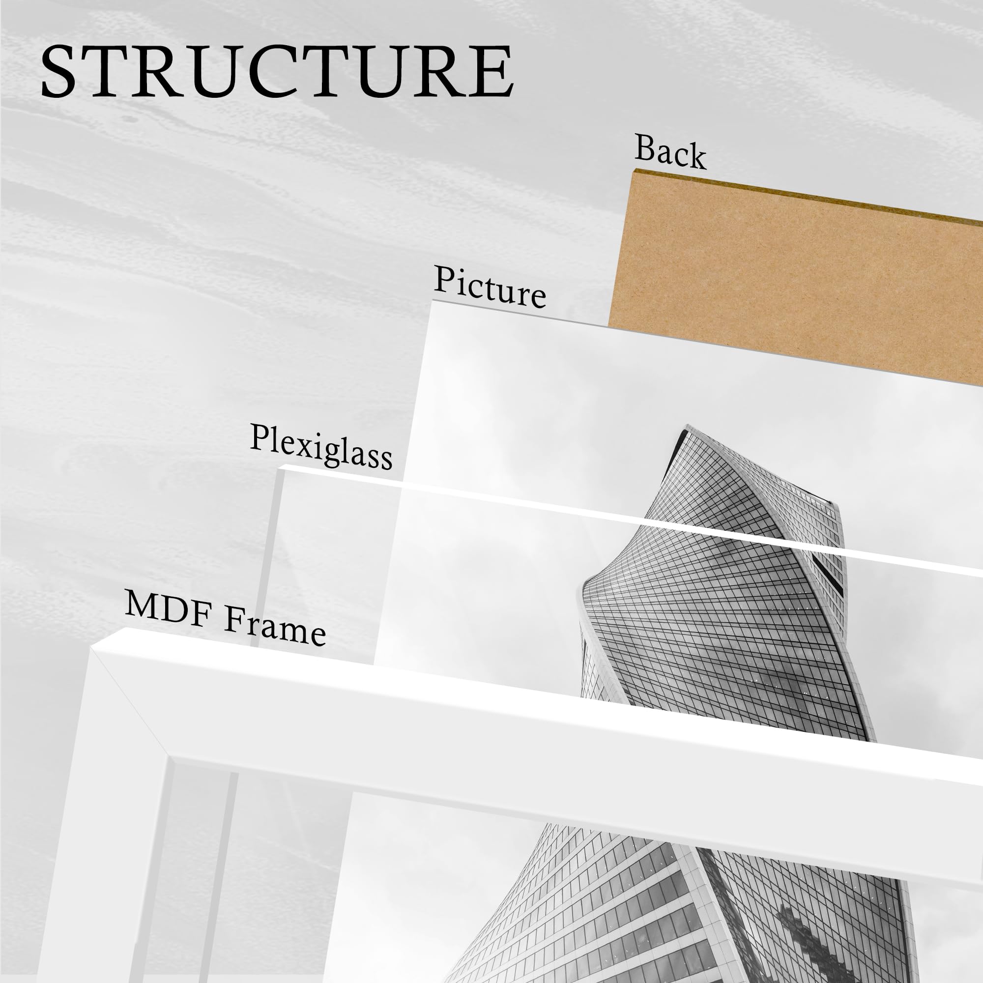 16x24 Black Frame 2 Pack, Engineered Wood for 24 x 16 in Poster | Horizontal or Vertical Wall Mounting, 24x16 Poster Frames for Gallery, Office, and Home Decor