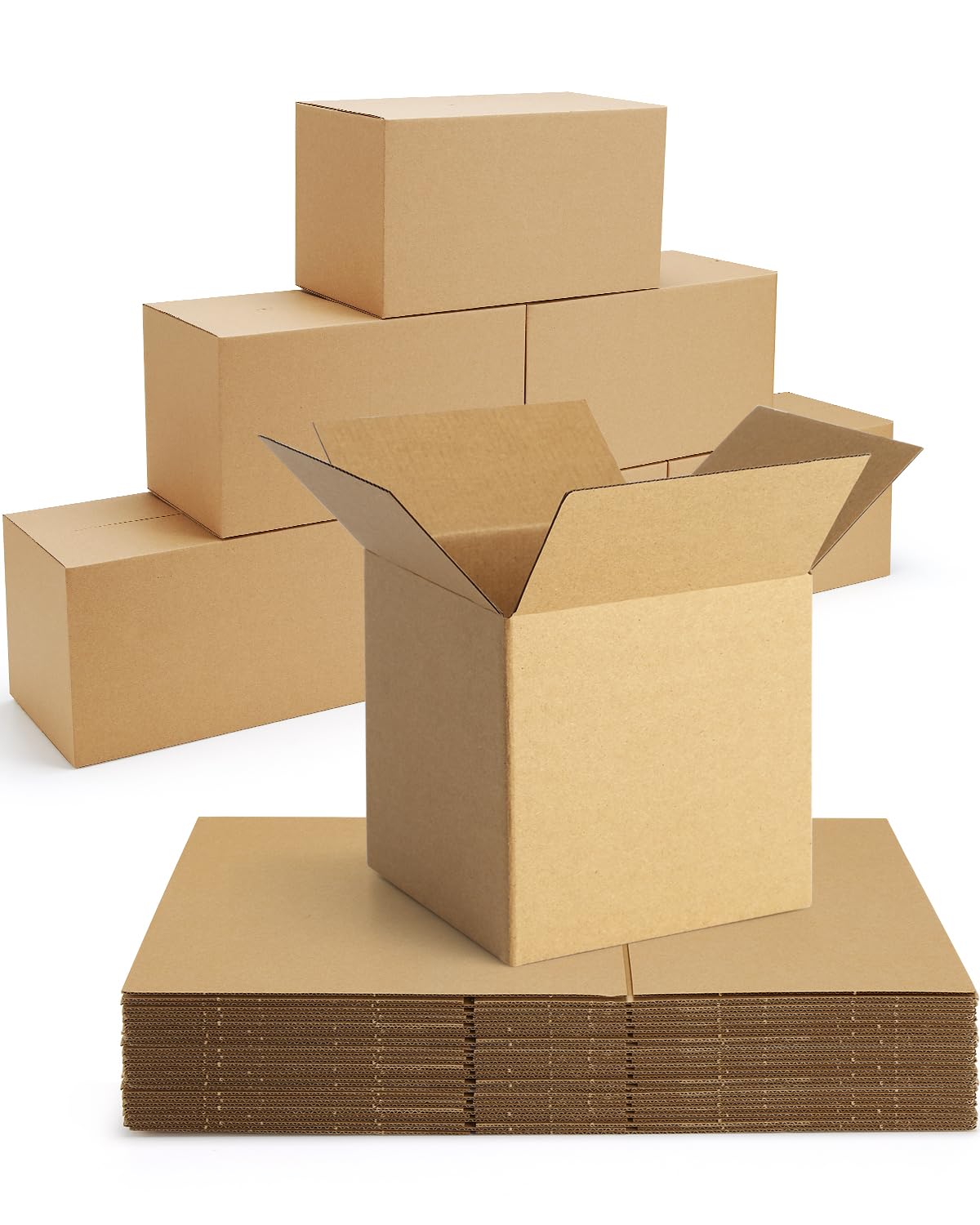 40-Pack-Small-Shipping-Boxes-6x4x4, Corrugated-Cardboard-Boxes-for-Packaging-Small-Business, Brown-Boxes-Mailers