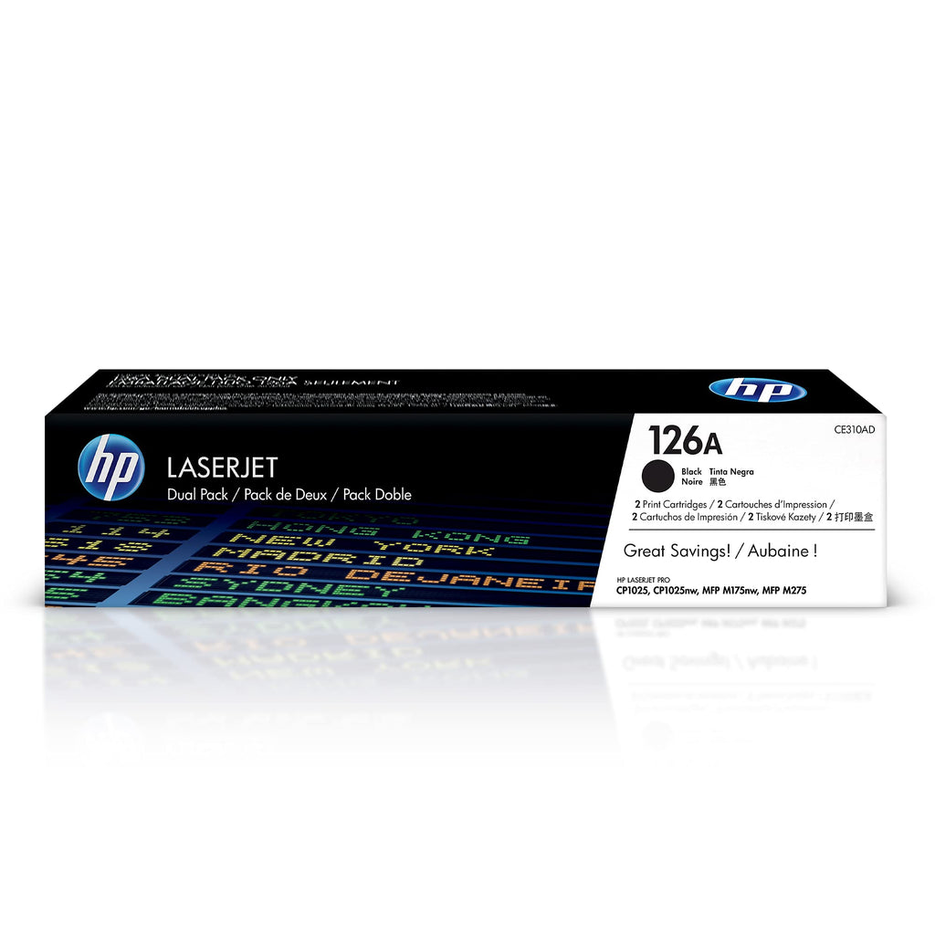 HP 126A Black Toner Cartridge | Works with HP LaserJet Pro 100 Color MFP M175 Series, HP LaserJet Pro CP1025 Series, HP TopShot LaserJet Pro M275 MFP Series | CE310A