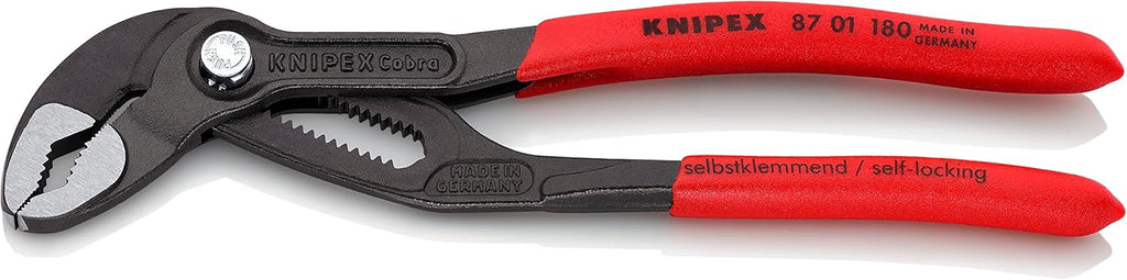 KNIPEX Tools Cobra Water Pump Pliers, 7 1/4 inch, red