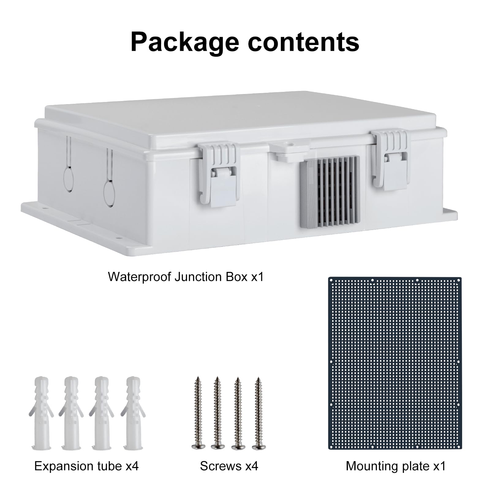 Namunanee Outdoor Electrical Junction Box, ABS Water Resistant Enclosure with Internal Mounting Panel & Hinged Cover, 9.2" H* 7" L* 4.6" W