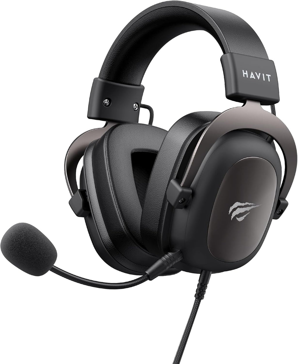 havit H2002d Gaming Headsets for PS4,PC, 53MM Drivers Surround Sound PS5 Headset with Mic Gaming Headphones with Mic Durable Aluminum Frame Valentines Gifts for Men