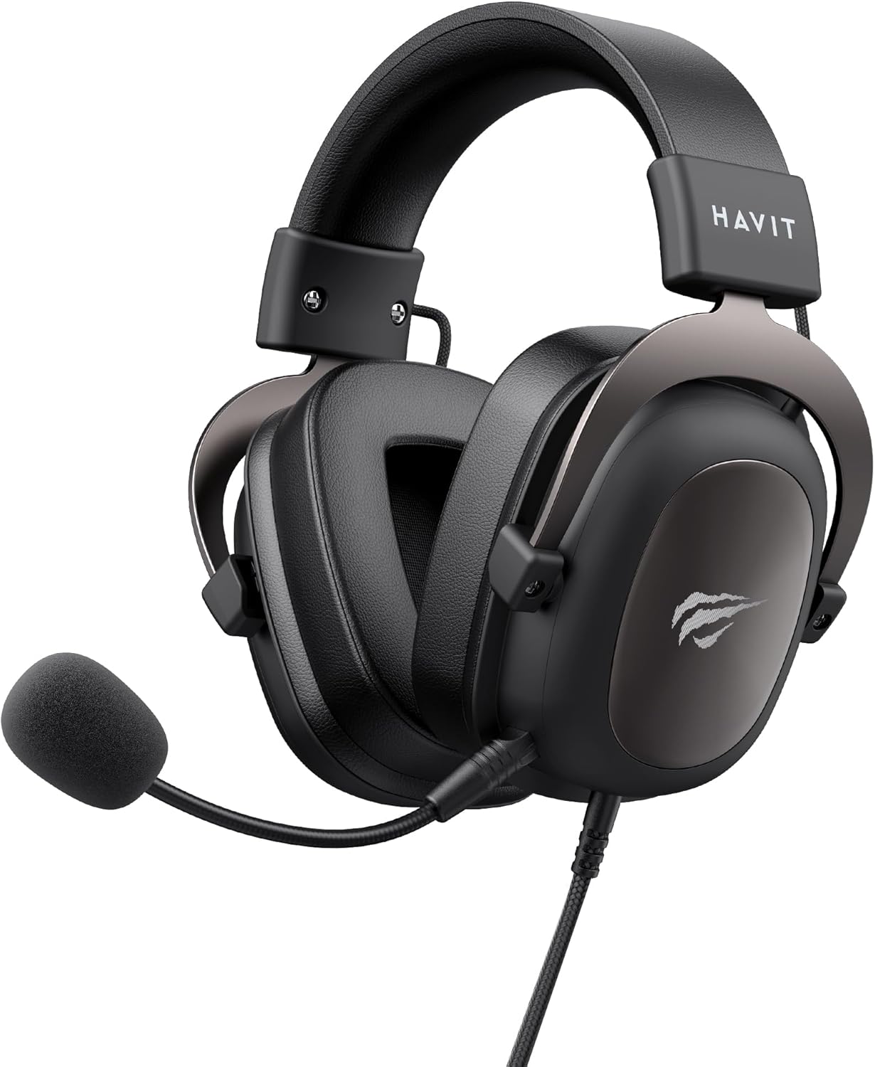 havit H2002d Gaming Headsets for PS4,PC, 53MM Drivers Surround Sound PS5 Headset with Mic Gaming Headphones with Mic Durable Aluminum Frame Valentines Gifts for Men