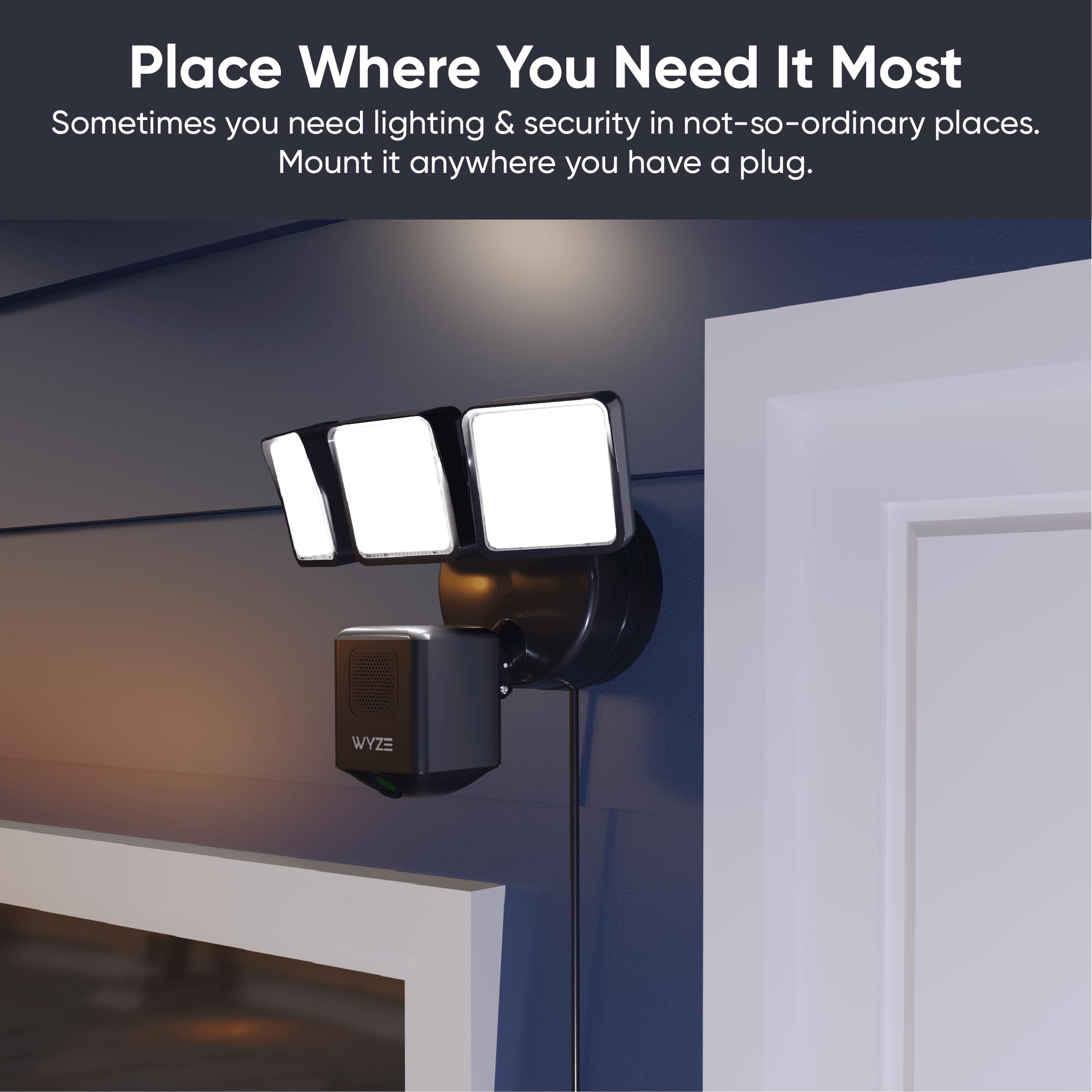 Wyze Floodlight Cam Plug-in Mount for Wyze Floodlight Cameras v1/v2/Pro, Electrical Box with 20ft Weather-Resistant Outdoor Power Cable, Easy Installation (Black)