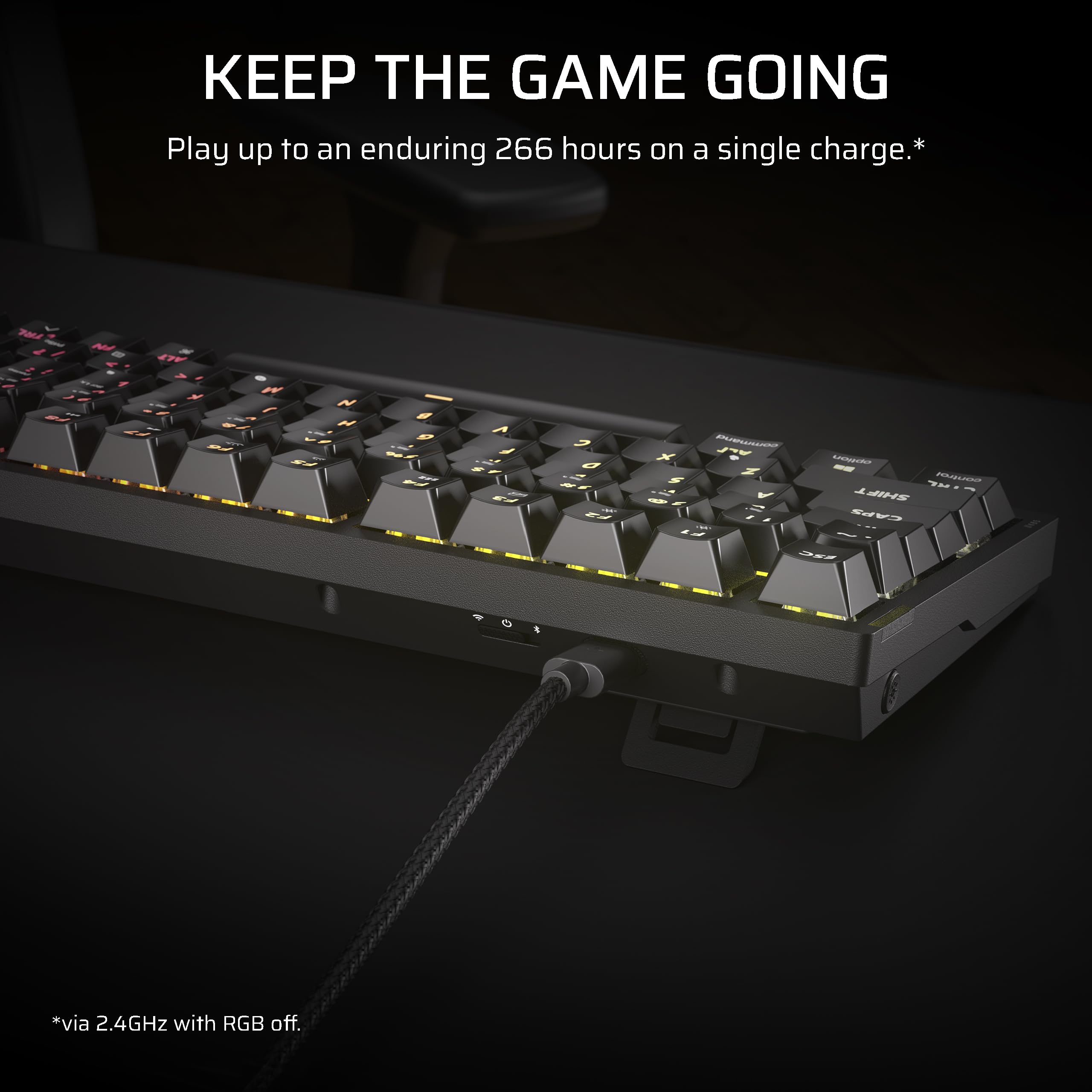 Corsair K65 Plus Wireless 75% RGB Mechanical Gaming Keyboard – Pre-Lubricated MLX Red Linear Switches – PBT Dye-Sub Keycaps – PC, Mac, PS5, PS4, Xbox, iPad – QWERTY NA – Black/Gray