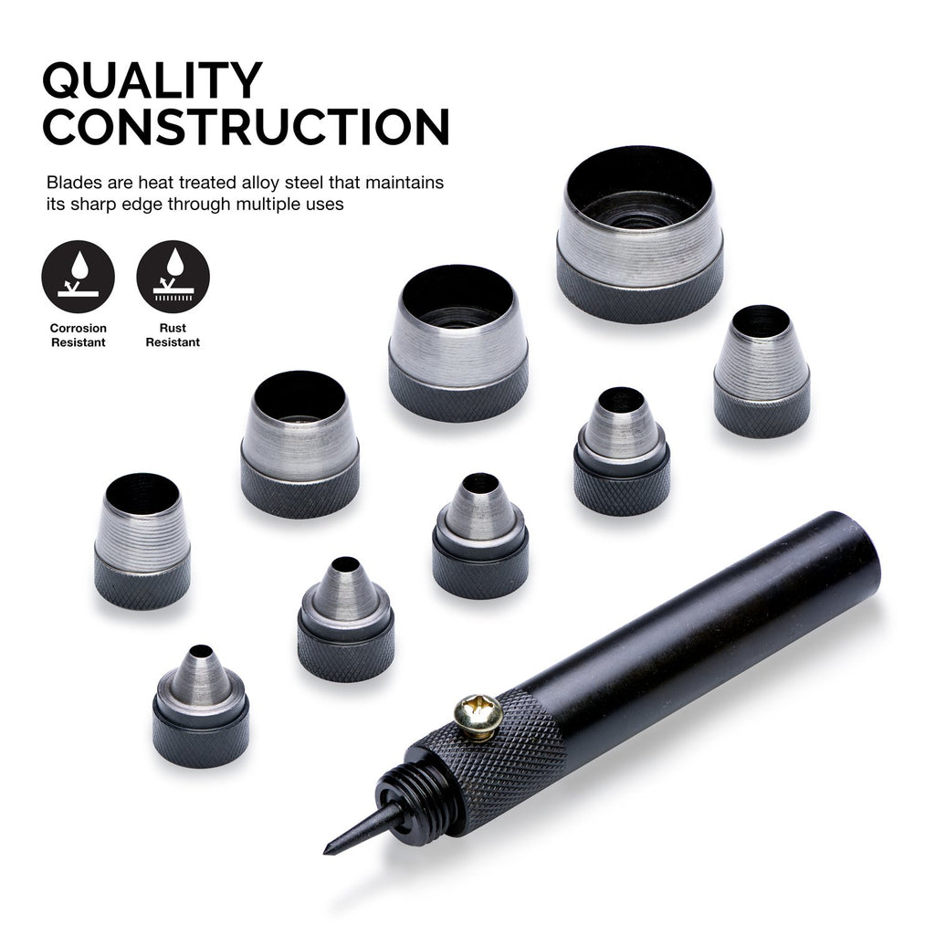 NEIKO 02638A 5-Inch Automatic Center Punch for Metal, Adjustable Impact Spring Loaded Center Punch Tool, Spring Punch, Center Punch Spring Loaded, Auto Center Punch
