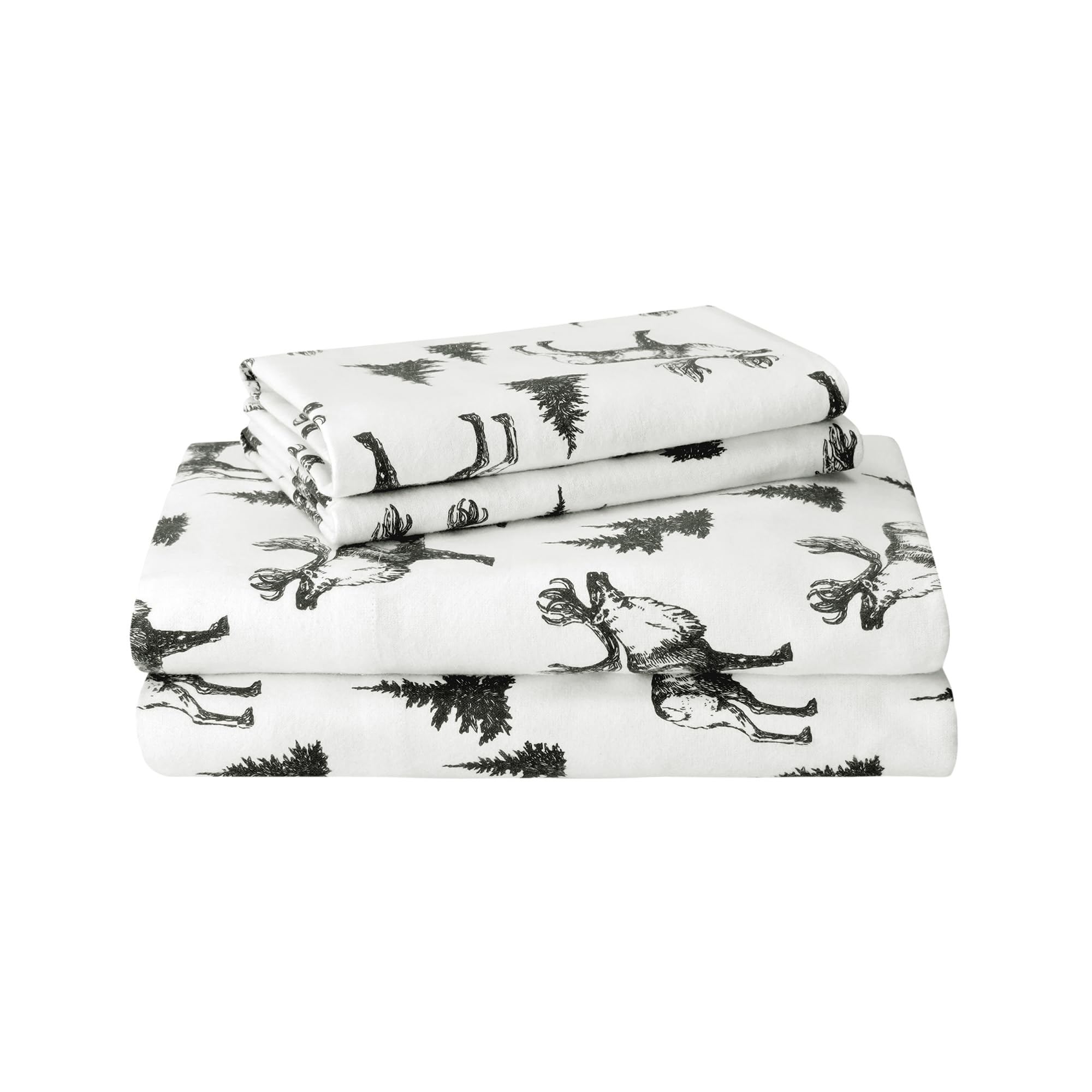 Featherhead 100% Cotton 4PCs Flannel Sheet Set | Double-Brushed for Extra Softness, Warm & Breathable, Extra Deep Pockets fits Up to 17” (Beige, Twin)