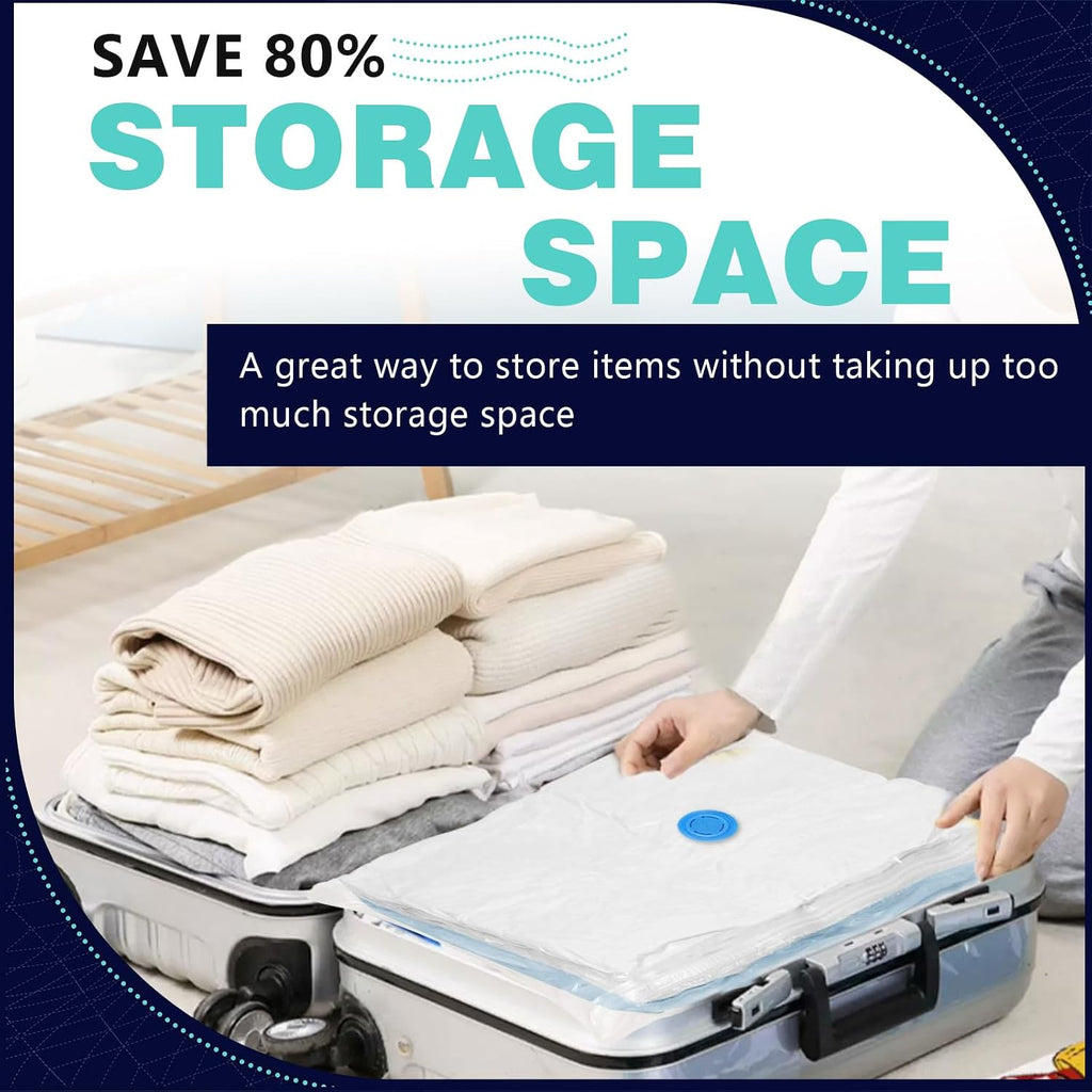 Vacuum Seal Bags for Clothing with Electric Pump, 10 Pack(5 Jumbo/5 Large Vacuum Storage Bags) Space bags vacuum Packing Bag for Travel Luggage Blankets Comforters Vaccine Sealed Storage Bag
