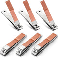 Mudder 6 Pcs Black Large Toenails Clippers Big Nail Clippers Straight Edge Toenails Cutters Stainless Steel Nails Trimmer Cutters for Men Women Thick Nails, Straight Sharp Blade and Anti-Slip Handle