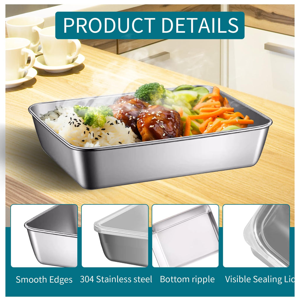 GIUOIDUO 10 Pack Stainless Steel Food Storage Containers with Leak-Proof Lids, 37oz Reusable Metal Meal Prep Lunch Boxes, Stackable, Dishwasher Safe for Snacks, Fruits & On-the-Go Meals, BPA-Free