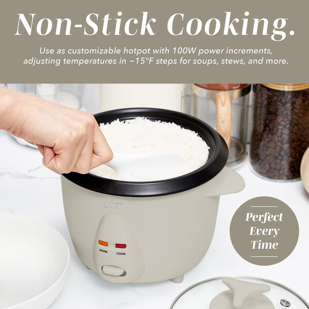 COOK WITH COLOR 6 Cup Rice Cooker 300W - Effortless Cooking and Perfectly, Cooks 3 Cups of Raw Rice for 6 Cups of Cooked Rice, Floral Blue