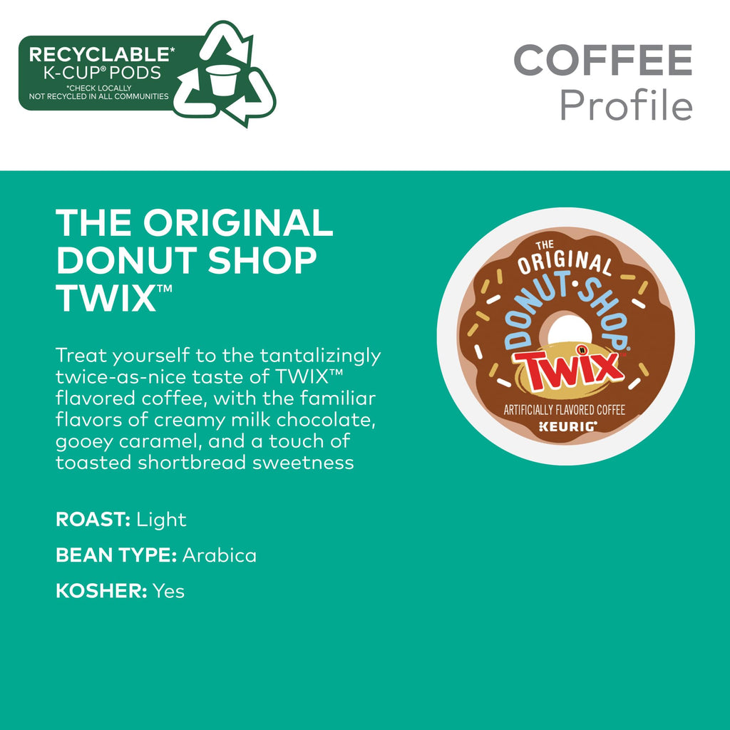 The Original Donut Shop Coffee Chocolate Glazed Donut Keurig Single-Serve K-Cup Pods, Medium Roast Coffee, 60 Count (6 Packs of 10)