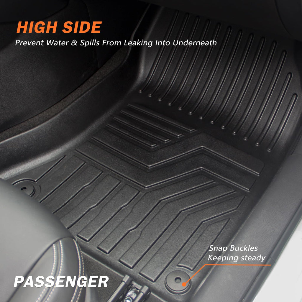 KUST Floor Mats & Trunk Cargo Mat for Toyota RAV4 2019-2025, All Weather Rear Trunk Cargo Liner for RAV4 Accessories TPE Rubber Raised Edge 4PCS