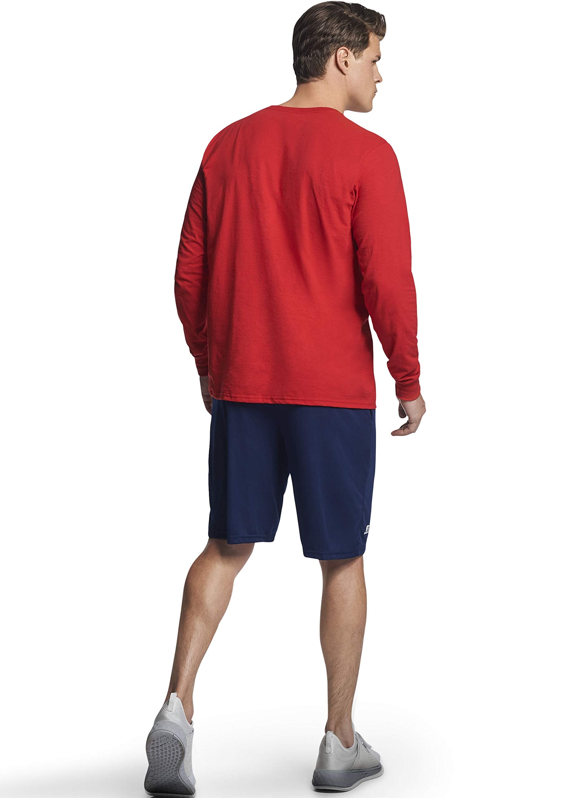 Russell Athletic Men's Dri-Power Long Sleeve Tees, Moisture Wicking, Odor Protection, UPF 30+
