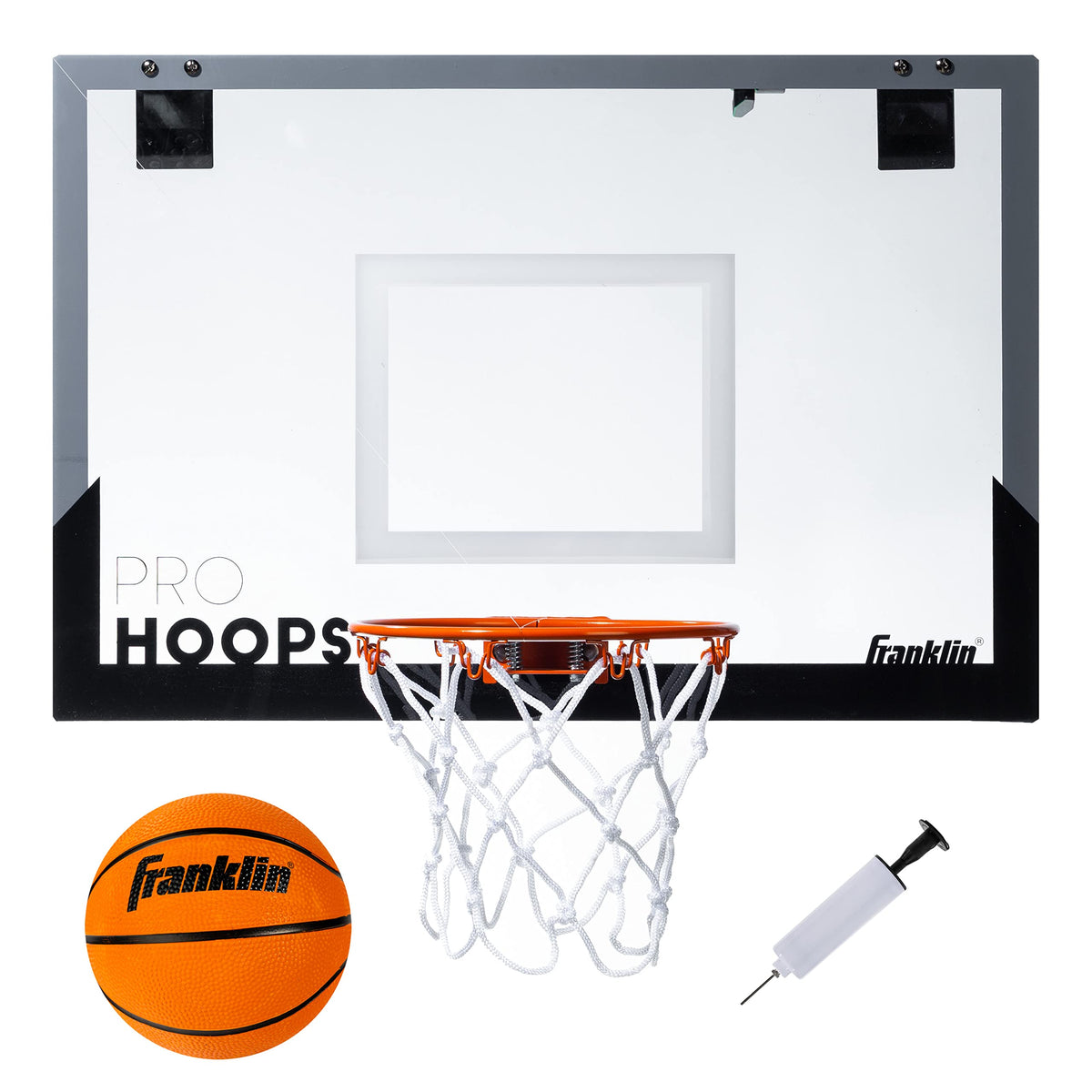Franklin Sports Mini Basketball Hoops-Indoor Over The Door Mini Hoop+Basketball Sets-Perfect Accessory for Bedroom+Office