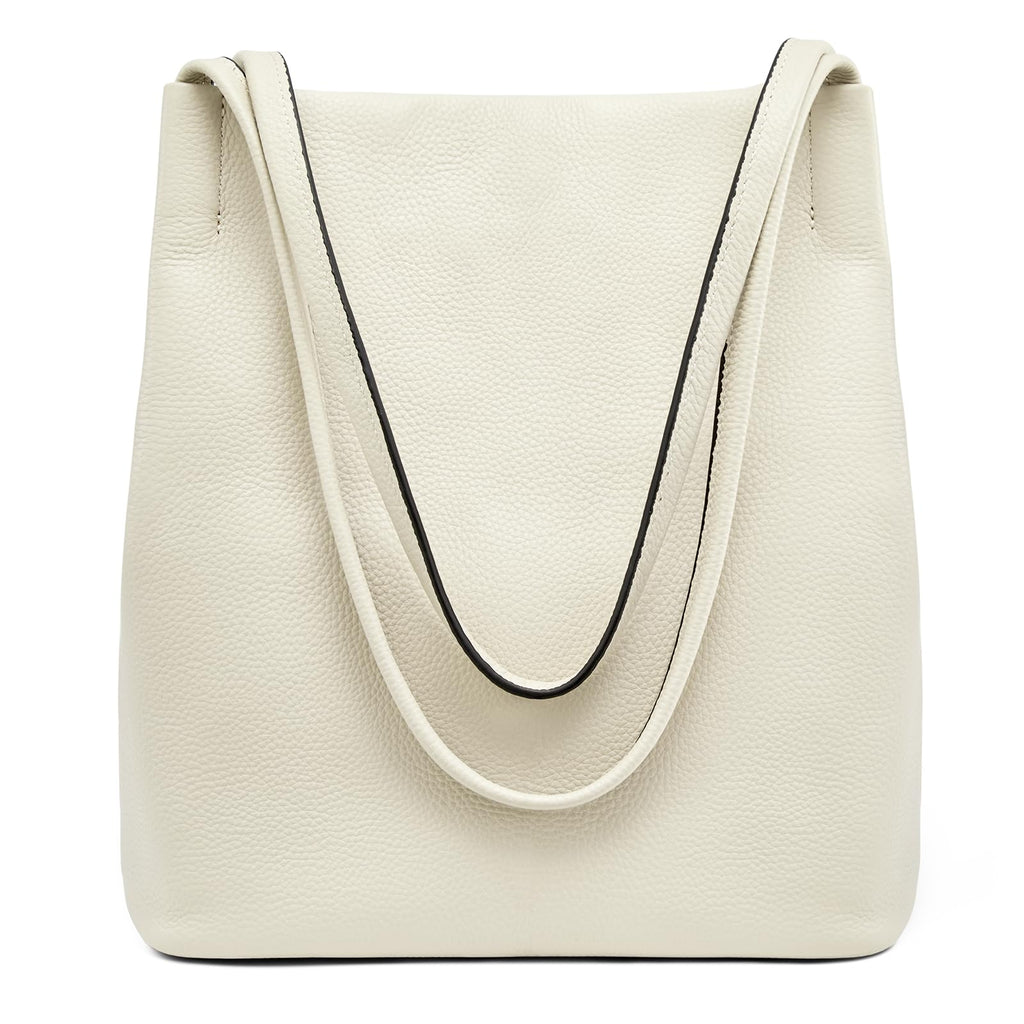 Kattee Women Soft Genuine Leather Totes Shoulder Bag Purses and Handbags with Top Magnetic Snap Closure