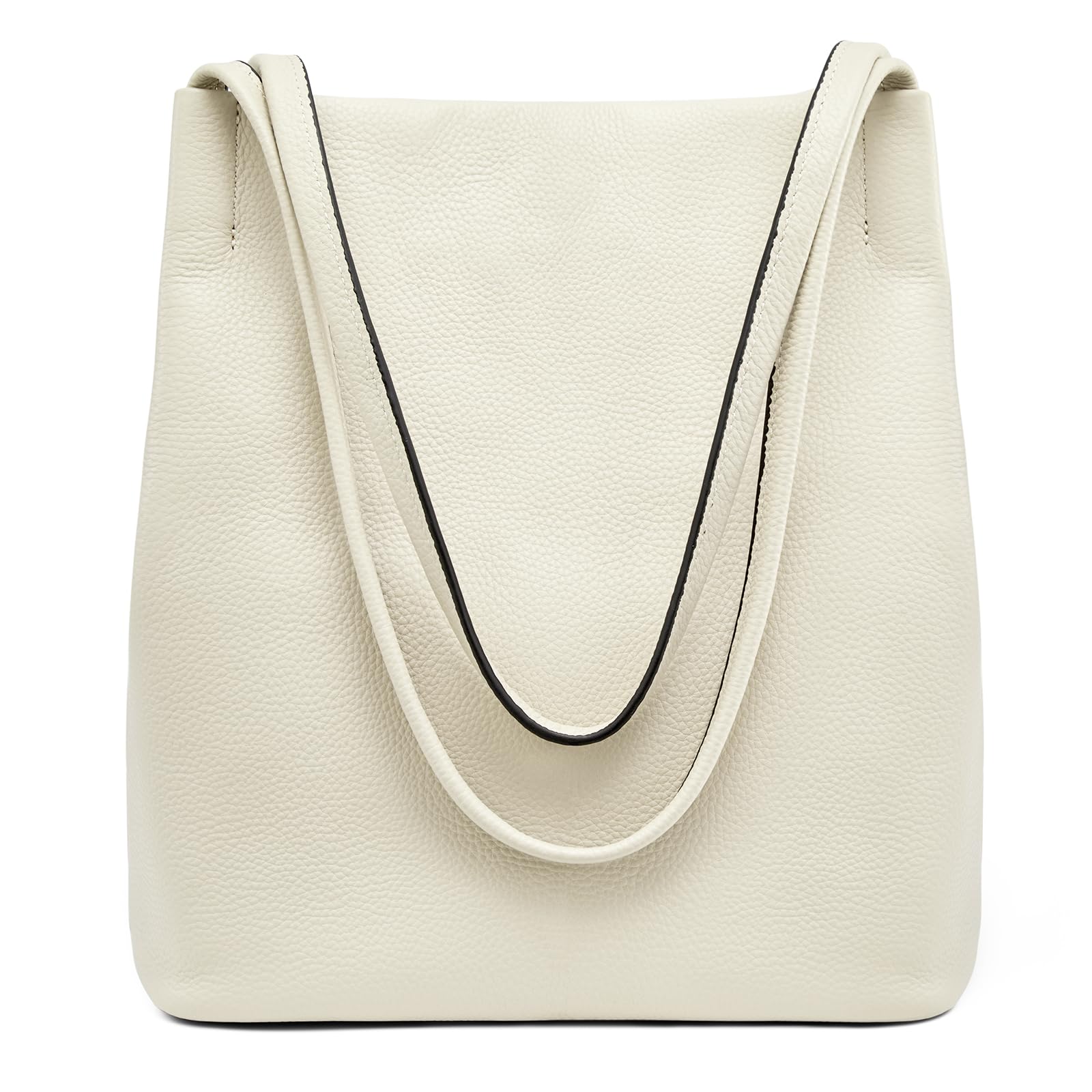 Kattee Women Soft Genuine Leather Totes Shoulder Bag Purses and Handbags with Top Magnetic Snap Closure