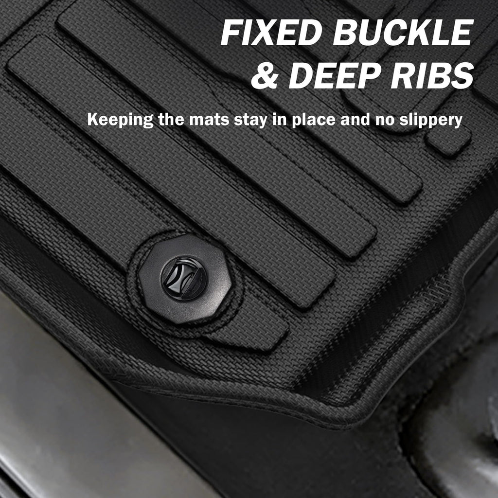 KUST Floor Mats & Trunk Cargo Mat for Toyota RAV4 2019-2025, All Weather Rear Trunk Cargo Liner for RAV4 Accessories TPE Rubber Raised Edge 4PCS