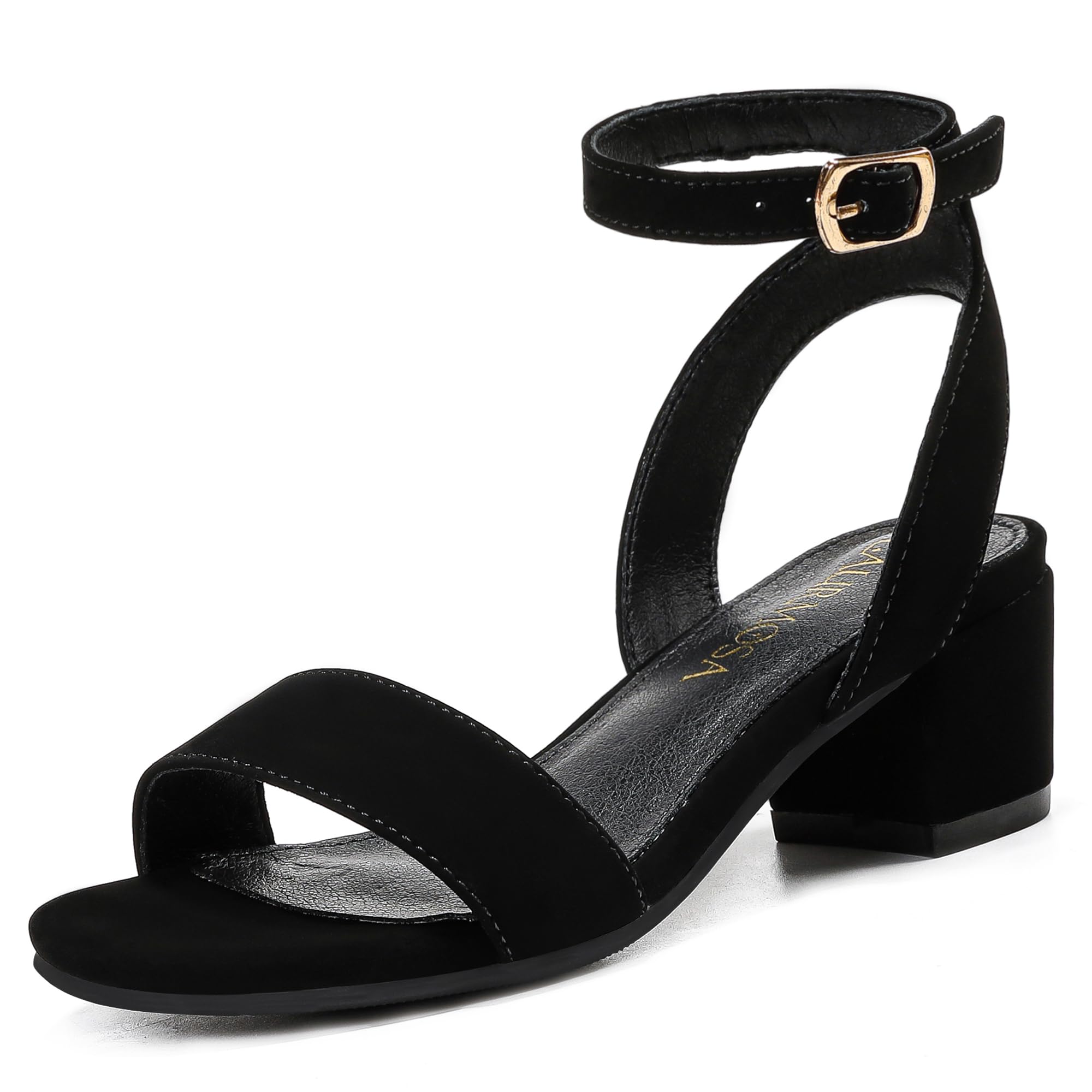 LAURMOSA High Heels for Kids Open Toe Dress Shoes for Girls Ankle Strap Pump Shoes Flower Girl Sandals Wedding Party for Little Big Kids