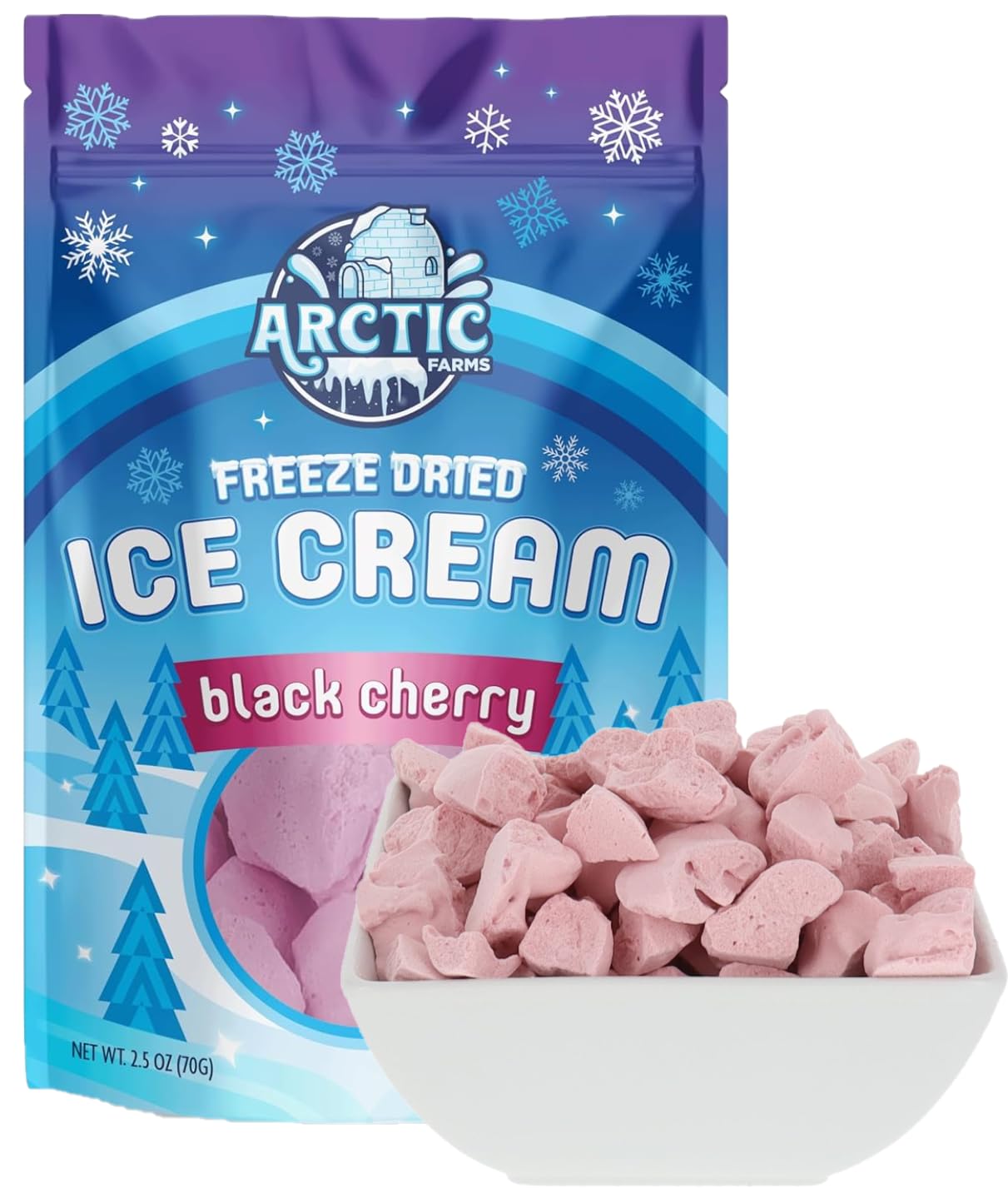 Arctic Farms Freeze Dried Ice Cream Bits Bagged and Boxed - Does Not Melt (1lb, S'mores)