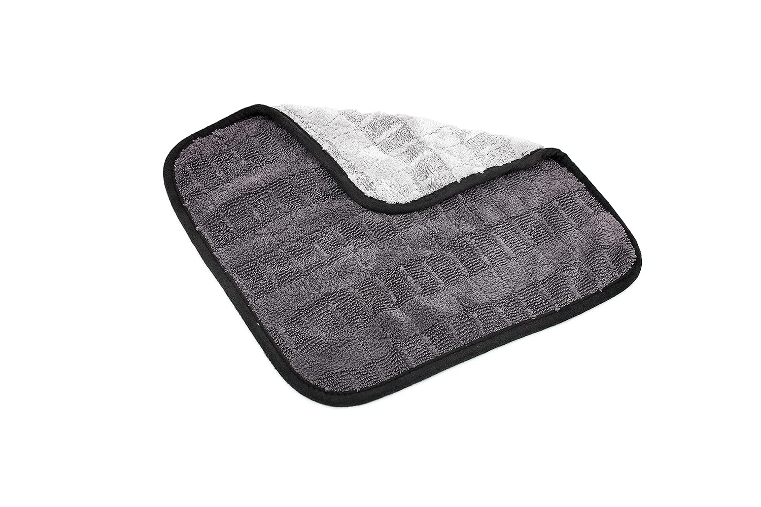 The Rag Company Gauntlet Car Drying Towel, Ultra-Absorbent 70/30 Blend Korean Microfiber, Dries Vehicles Faster Without Scratching, 900 GSM, 12x12 Inches, Ice Grey/Grey, 3-Pack
