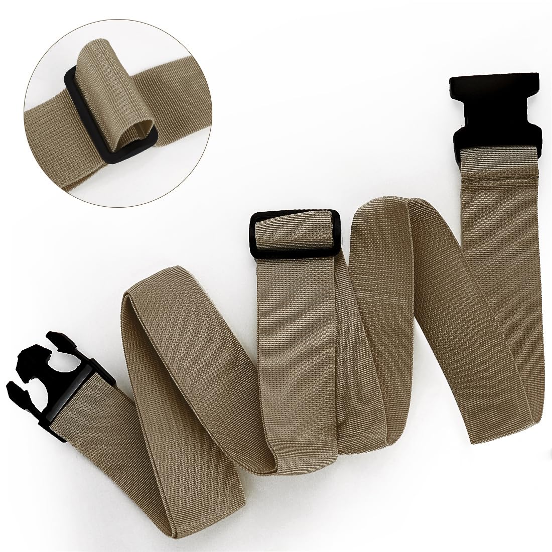 Luggage Straps for Suitcases TSA Approved, Travel Accessories to Connect Two Suitcase, Add Bag Luggage Straps for Carry On Your 3 Luggages Adjustable Buckle Belt, 2Pack Black