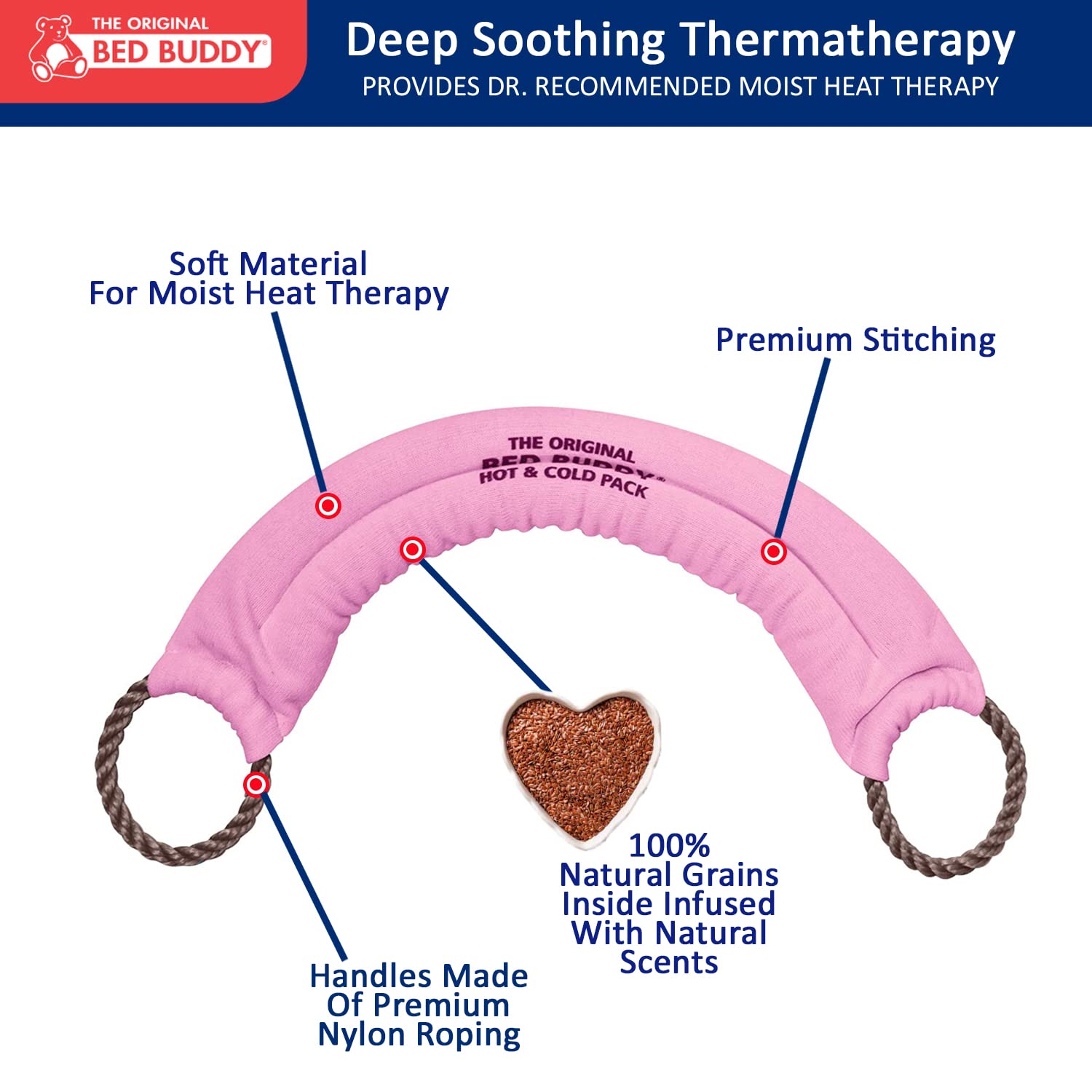 Bed Buddy Aromatherapy Heat Pad and Cooling Neck Wrap - Microwave Heating Pad for Sore Muscles - Cold Wrap Pack for Aches and Pain, Lavender Scent (Pack of 3)