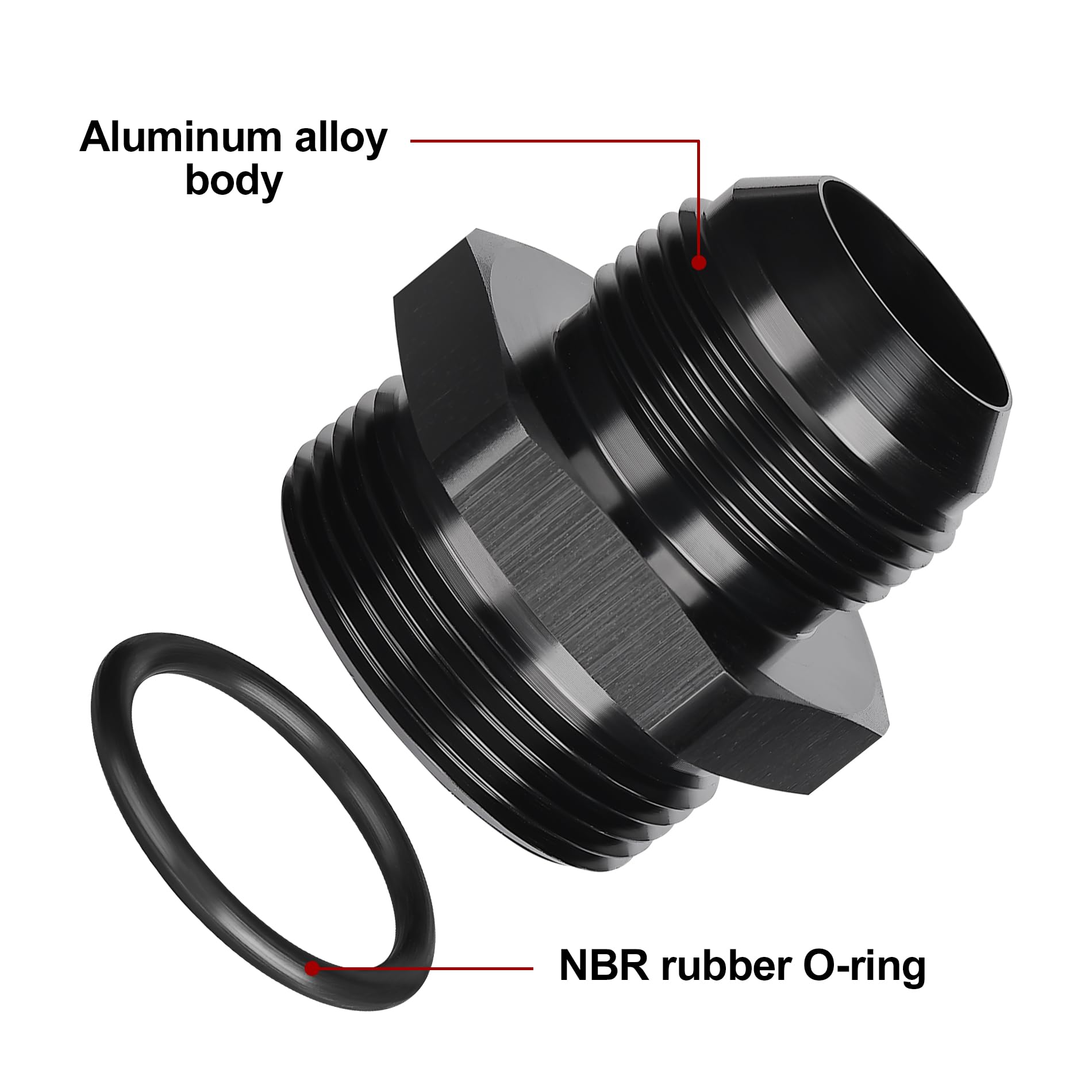 EVIL ENERGY 3AN Flare to AN3 ORB Male O-Ring Fitting Adapter
