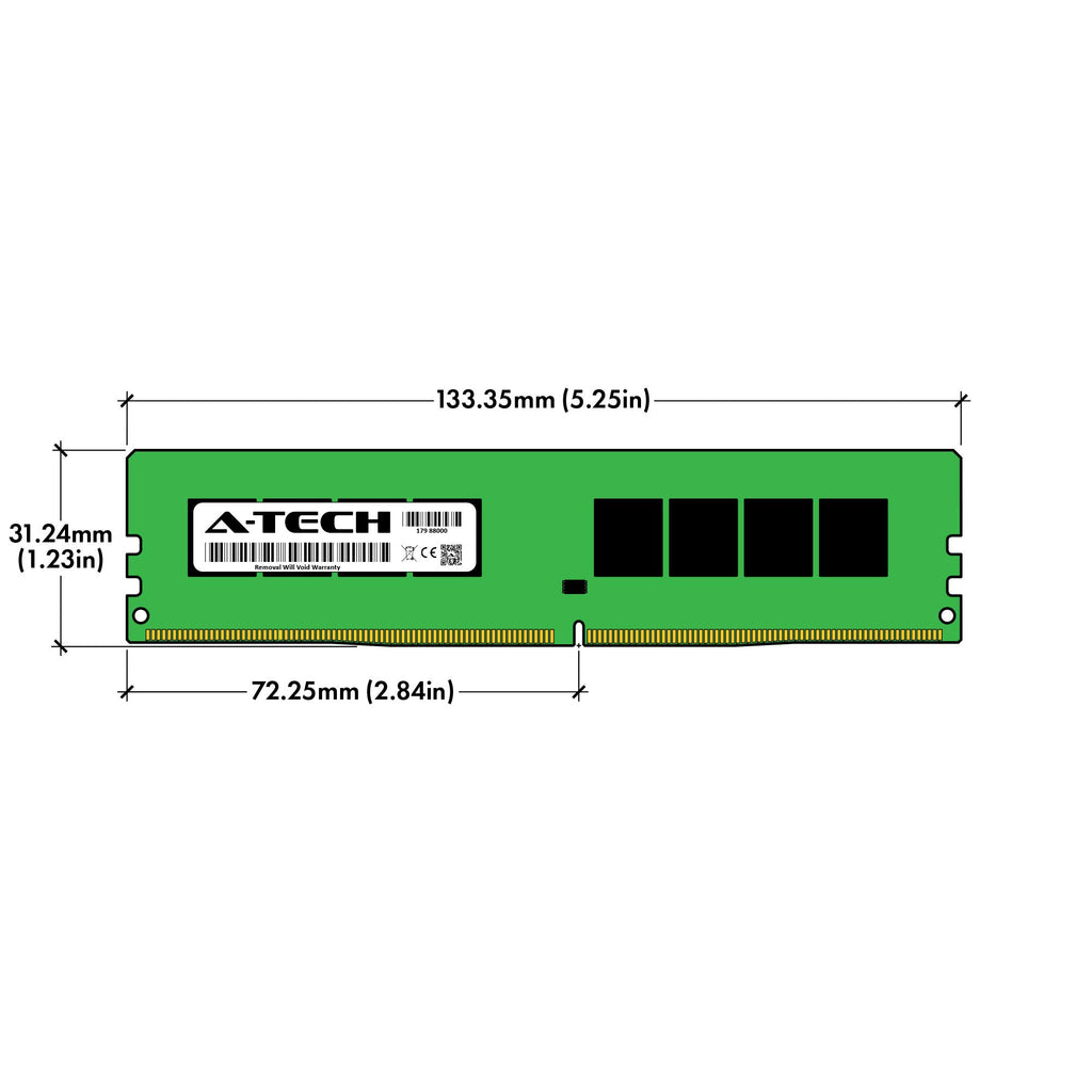 A-Tech 8GB DDR4 3200 MHz UDIMM PC4-25600 (PC4-3200AA) CL22 DIMM Non-ECC Desktop RAM Memory Module