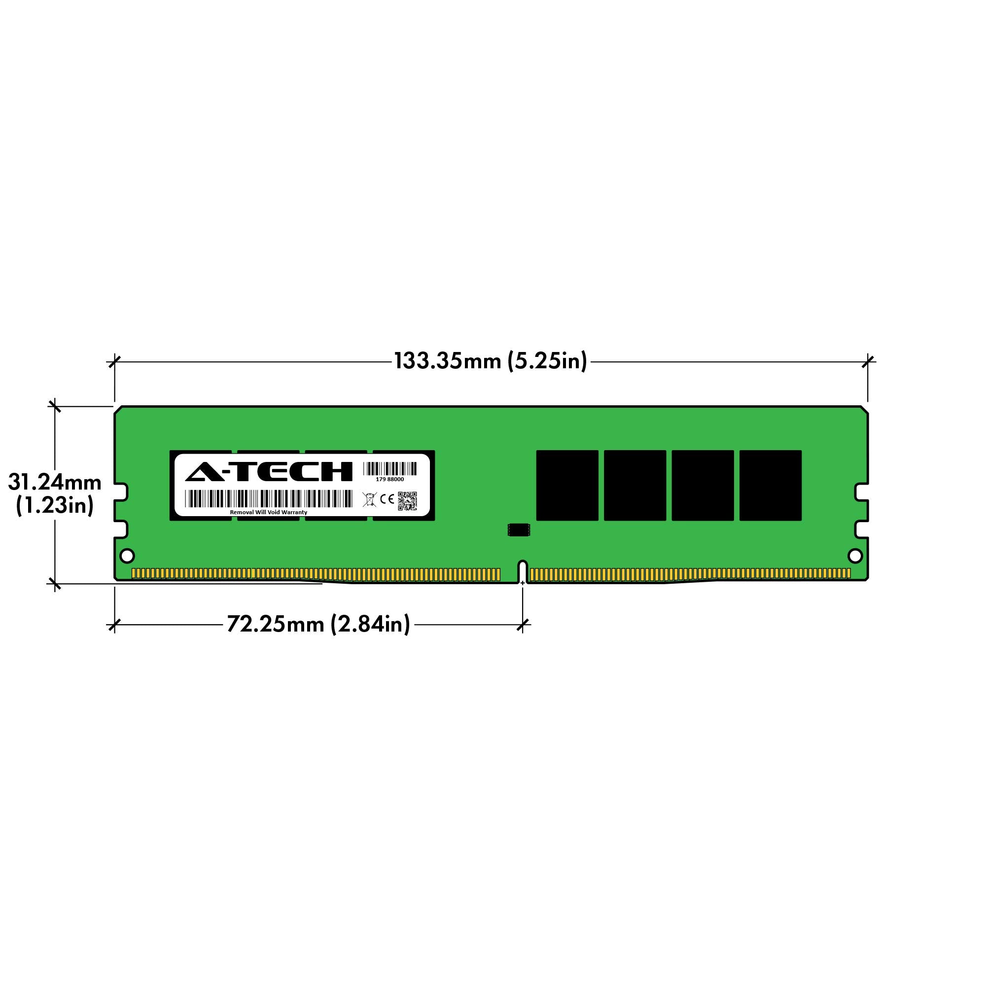 A-Tech 8GB DDR4 3200 MHz UDIMM PC4-25600 (PC4-3200AA) CL22 DIMM Non-ECC Desktop RAM Memory Module