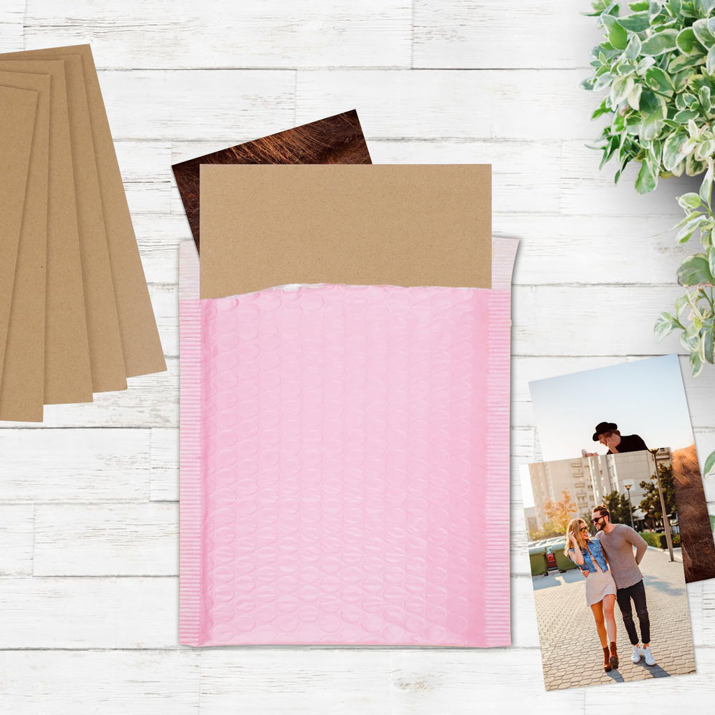 RLAVBL 200 Pack 3.5x4.5 White Corrugated Cardboard Sheets, Flat Cardboard Inserts for Shipping, Mailing, Packing, DIY Crafts
