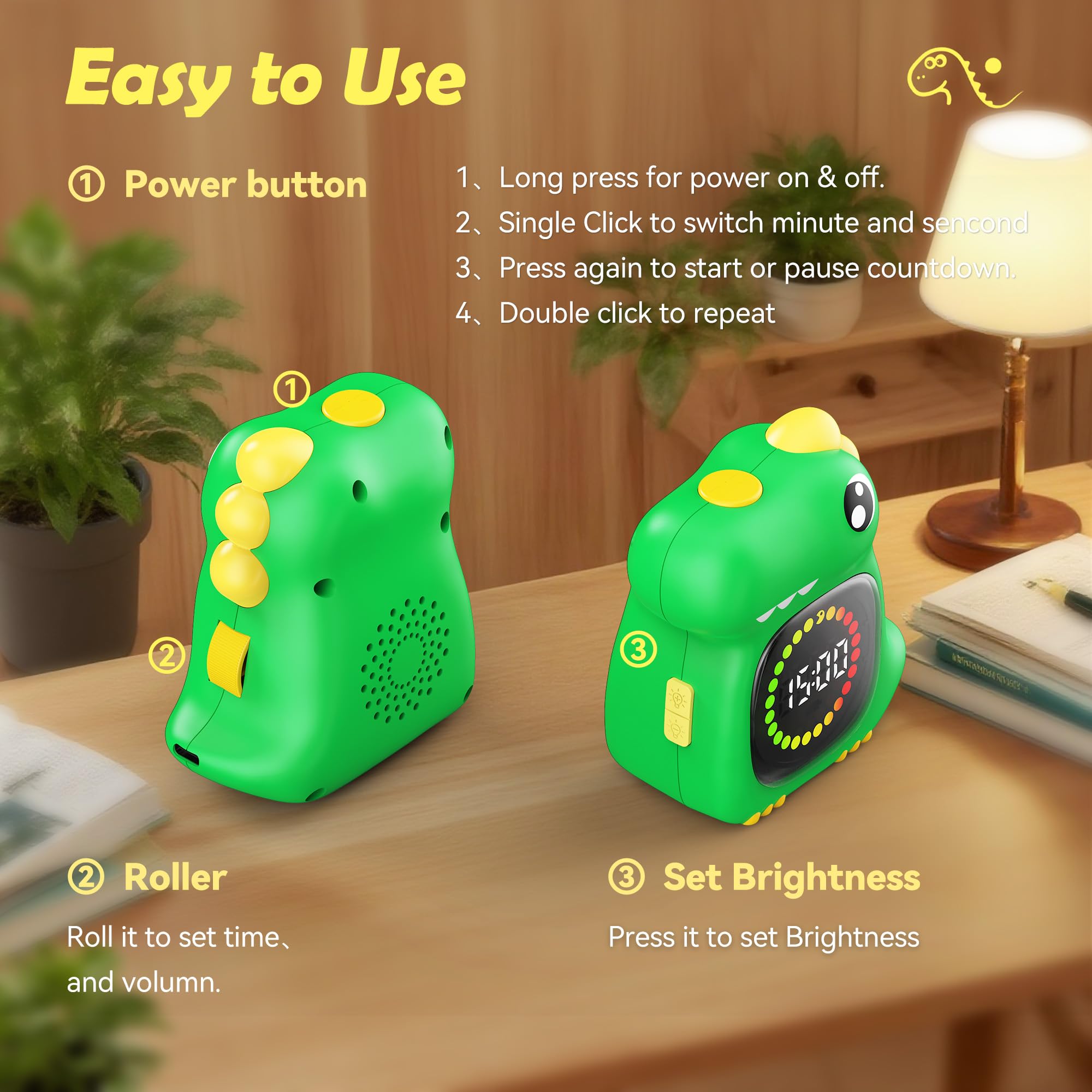 Visual Timer for Kids 99 Minute Digital Cute Kids Visual Timer Classroom Timer for Home School Study Teaching Time Management Countdown Timer