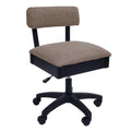 Arrow Sewing H8123 Adjustable Height Hydraulic Sewing and Craft Chair with Under Seat Storage and Solid Fabric, Lady Gray Fabric