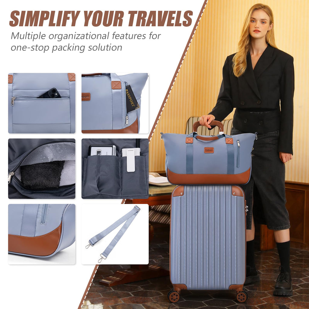 Cosbarn Luggage Sets 5 Piece Suitcases with Wheels, Suitcase Set ABS Hard Case Luggage with TSA Lock Spinner Wheels Durable Travel Luggage