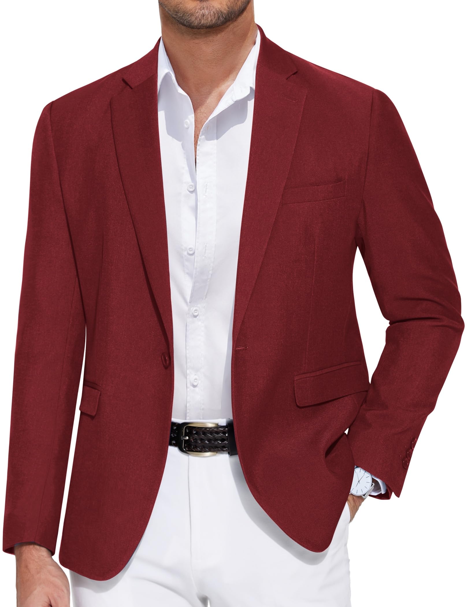 COOFANDY Men's Casual Blazer One Button Sport Coat Slim Fit Lightweight Suit Blazer Jacket