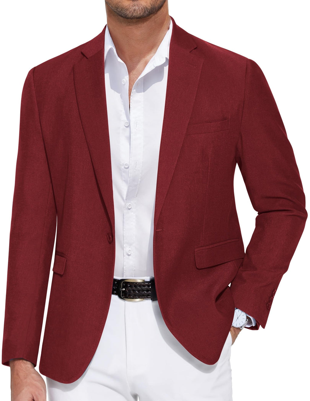 COOFANDY Men's Casual Blazer One Button Sport Coat Slim Fit Lightweight Suit Blazer Jacket