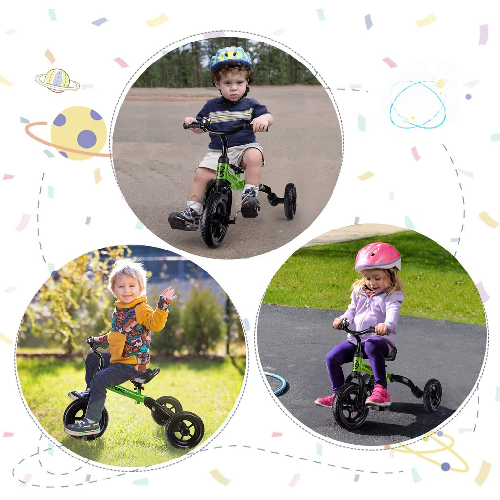 XPIY Tricycle for Toddlers Age 2-5 Years Old, 3 in 1 Folding Toddler Bike for Boys and Girls, Kids' Bike Trike with Detachable Pedal and Adjustable Seat (Blue)