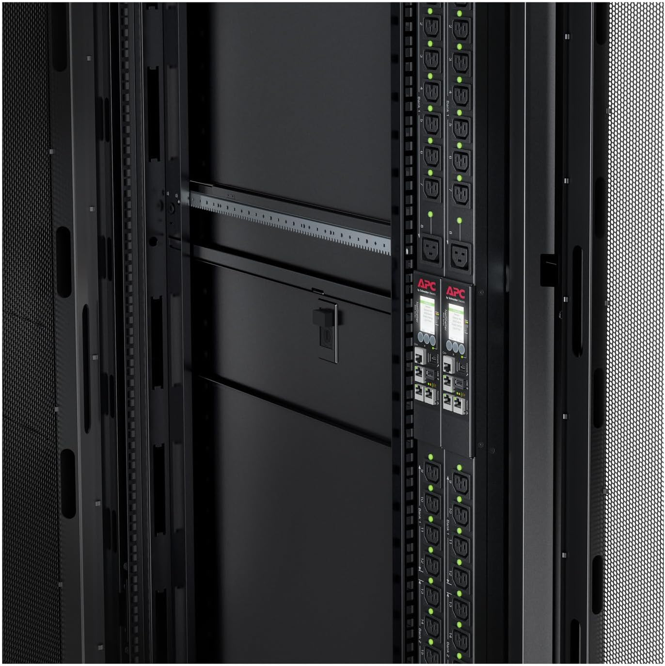 APC Netshelter Rack PDU, AP8841, Metered, 5kW, 30A/200/208V, L6-30P Input, (36) C13 & (6) C19 Outlets