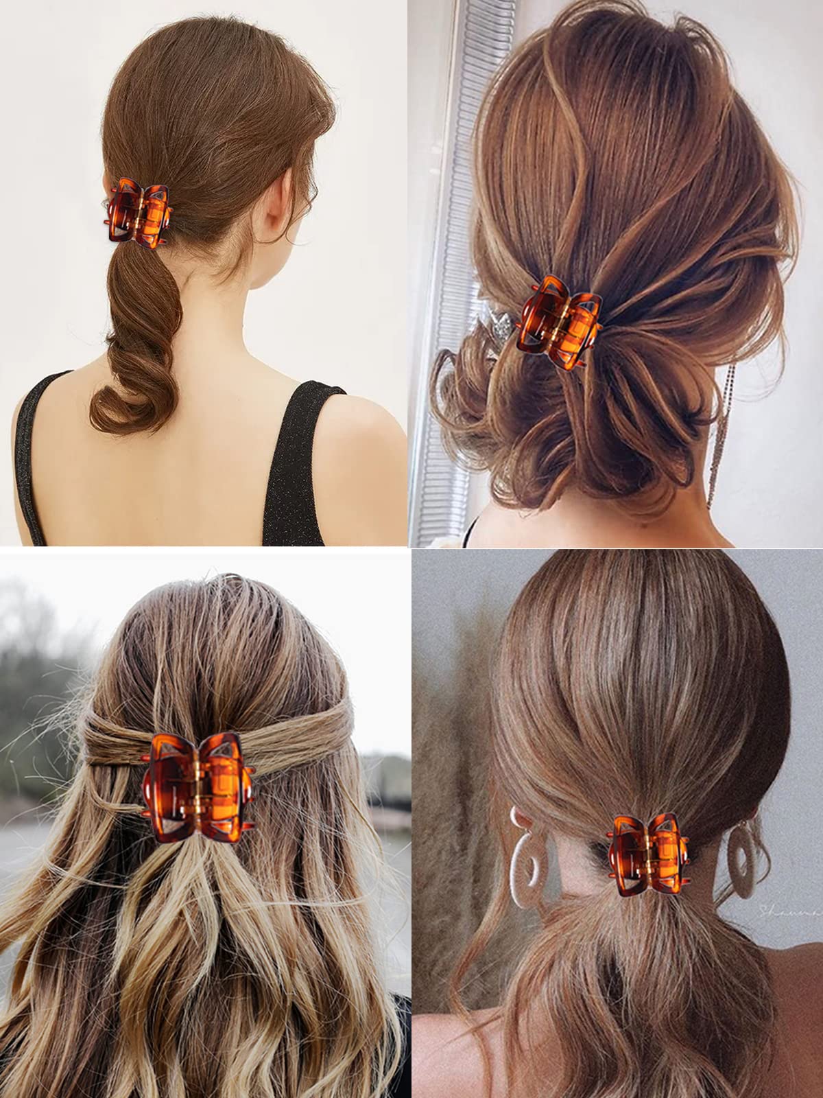 6 Pieces Morhom Jaw Clips, 1.3 Inch Hair Claw Clips for Thick or Medium Hair