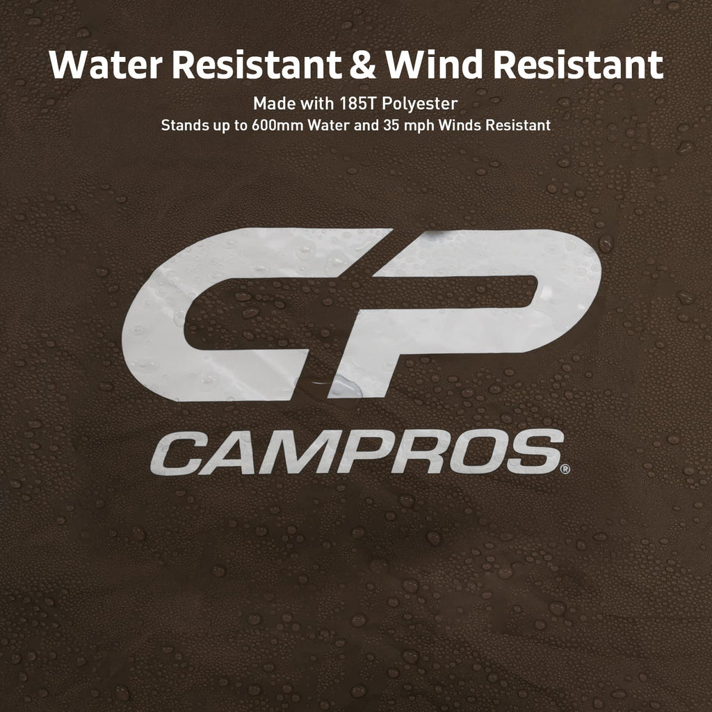 CAMPROS CP Camping Tent 2/4/6 Person, Waterproof Windproof Double Layer Dome Tent, Easy Setup with Large Mesh Windows & Wide Door for Outdoor Camping Backyard