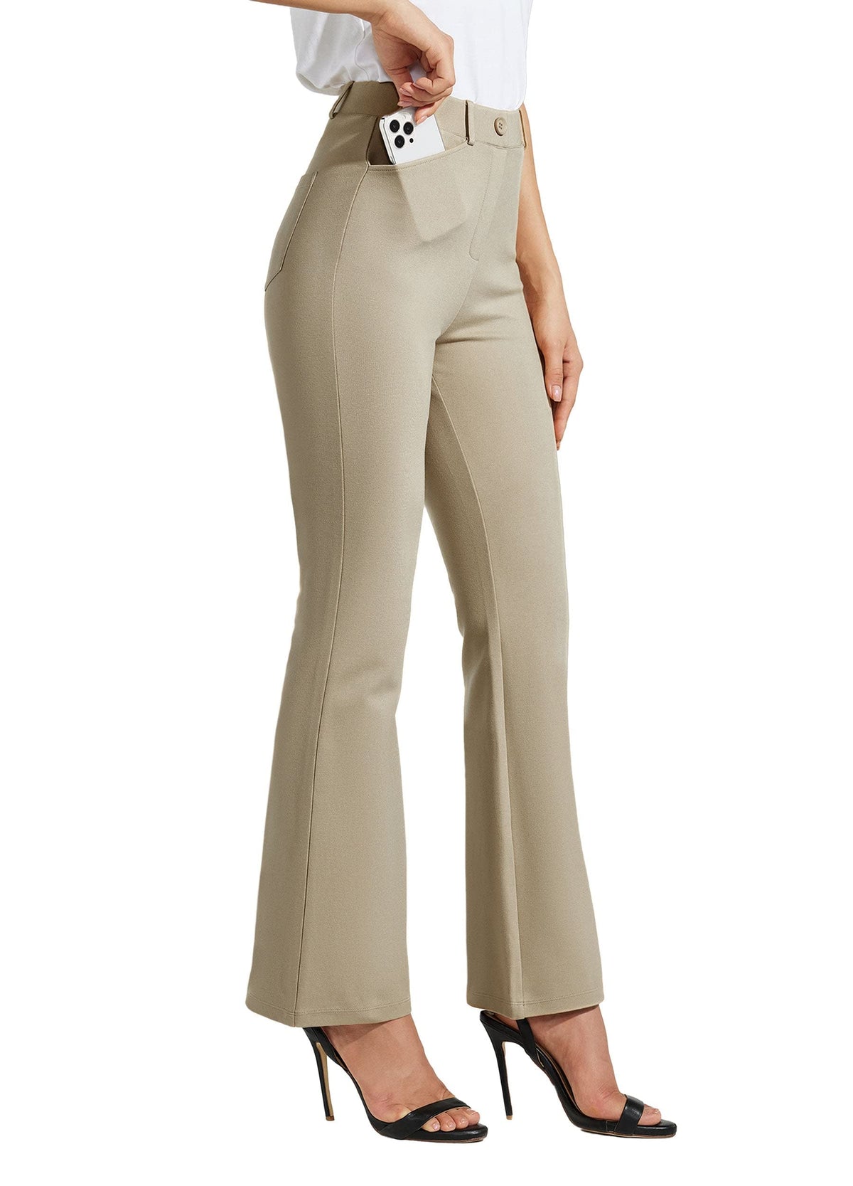 Willit Women's Yoga Dress Pants Bootcut Stretch Work Slacks Office Pants 4 Pockets 28"/29"/30"/31"/33"