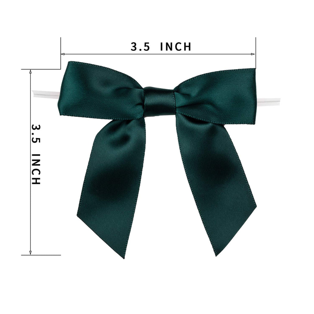 7Rainbows 50pcs Boutique 1.5" Black Satin Ribbon Mini Bows for Craft Sewing Scrapbooking Wedding and Gift Wrapping
